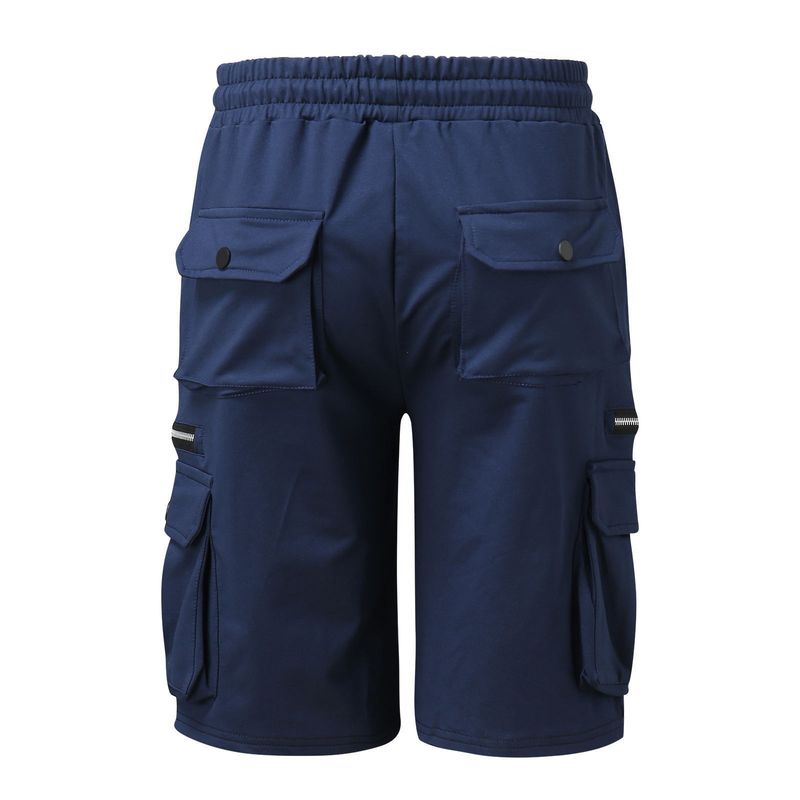Europäesch an amerikanesch Männer Summer Overalls Hosen Kotteng locker Plus Size Fënneft Hosen Männer Multi-Täsch Casual Hosen_voghion.com