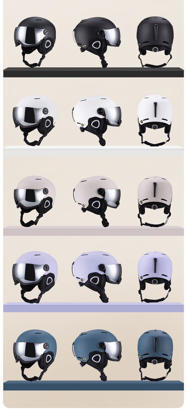 Nieuwe geïntegreerde sneeuwspiegel skihelm voor mannen en vrouwen volwassenen constante temperatuur warme sneeuwhelm_voghion.com