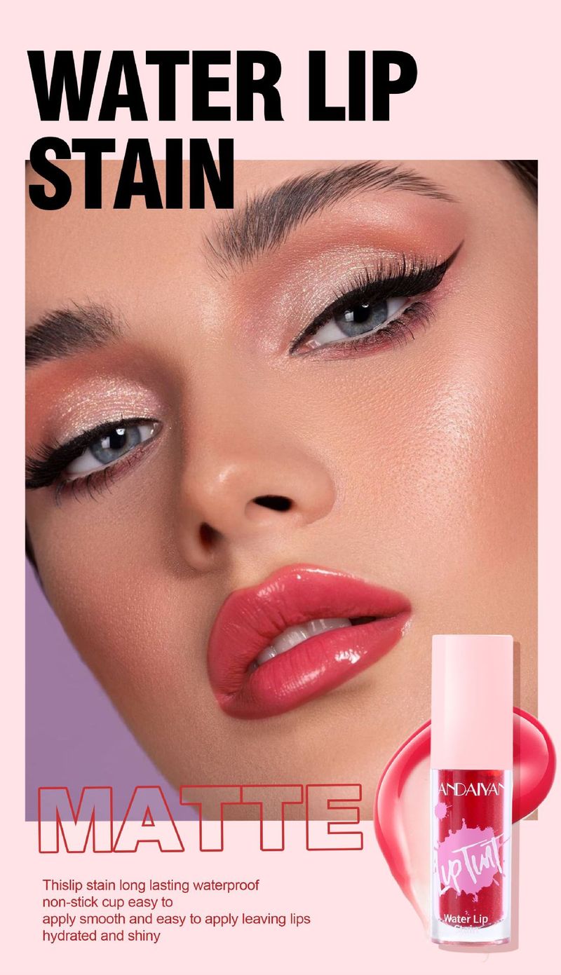 HANDAIYAN 6-Color Lip Stain Liquid Lipstick Set - Long - Lasting & Moisturizing, Non - Stick Cup, Makeup Best - Seller, For Hydrating Lip Glaze Look_voghion.com