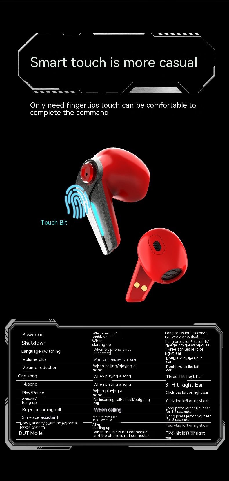 Nuevo Cd-3 Mecha auricular Auriculares inalámbricos con Bluetooth aleación auriculares mecánicos Enc reducción de ruido Tws auriculares e-sports hombre regalos_voghion.com