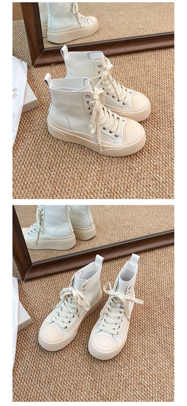 Thick Sole High Top Casual Women's Shoes 2025 New Style_voghion.com