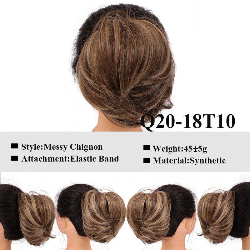 Scrunchie bun Scrunchie fofo bagunçado Scrunchie reto Rabo de cavalo com elástico Scrunchie coquetel_voghion.com