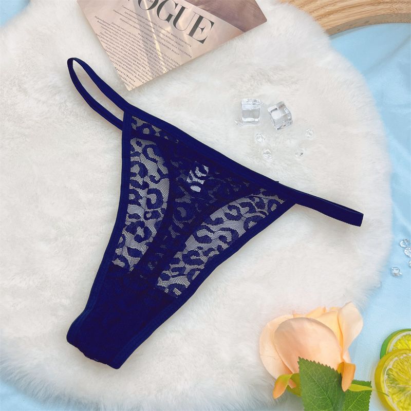 Women's Intimates Leopard Print Sexy Temptation Hollow Lace Women's Thong Ultra Thin Briefs Comfortable Hip Lift_voghion.com
