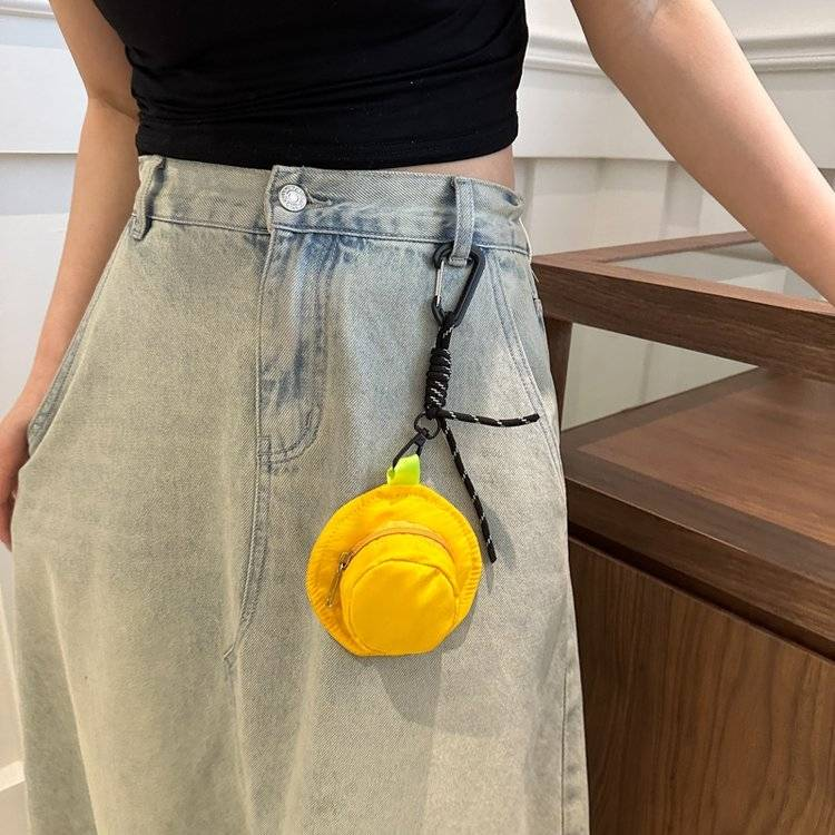 Fisherman's hat bag earphones coin purse Key Lady's coin storage bag_voghion.com