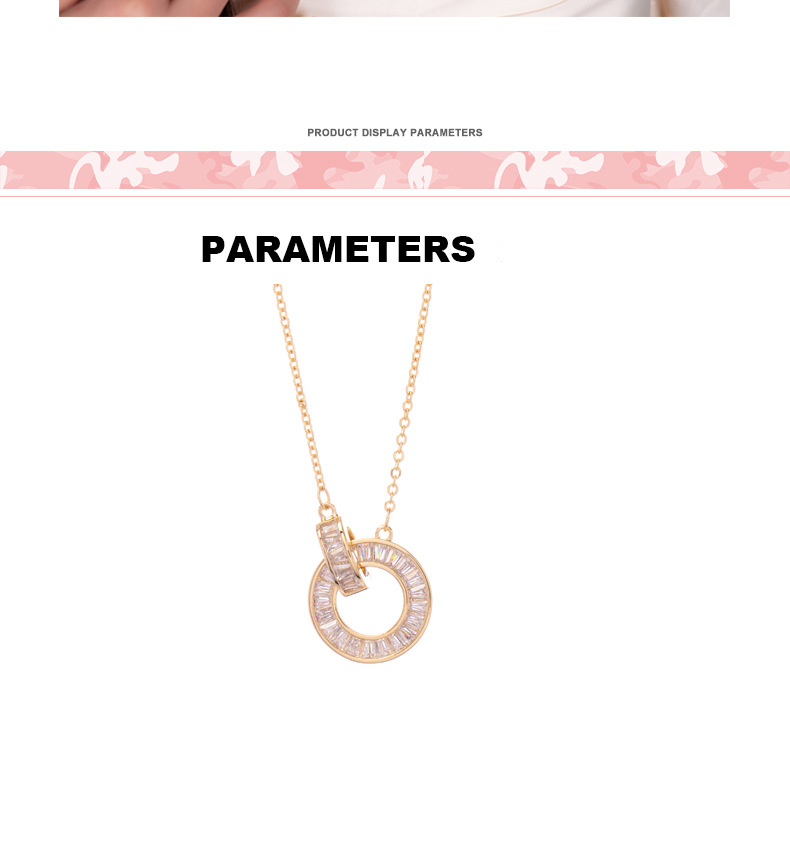Collier en cuivre entrelacé léger design de niche de luxe serti de diamants bague en diamant complet chaîne de clavicule polyvalente_voghion.com