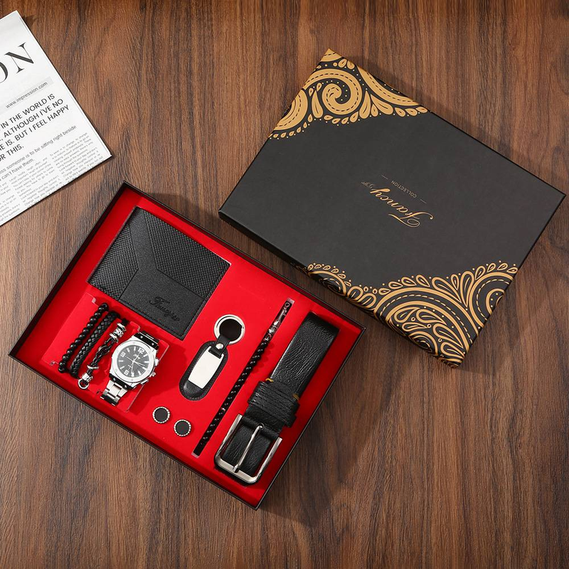 Fars dag Presentset Företag Årsmöte Gåva Kunder High End Plånböcker Bälten Klockor Presentset För kunder_voghion.com