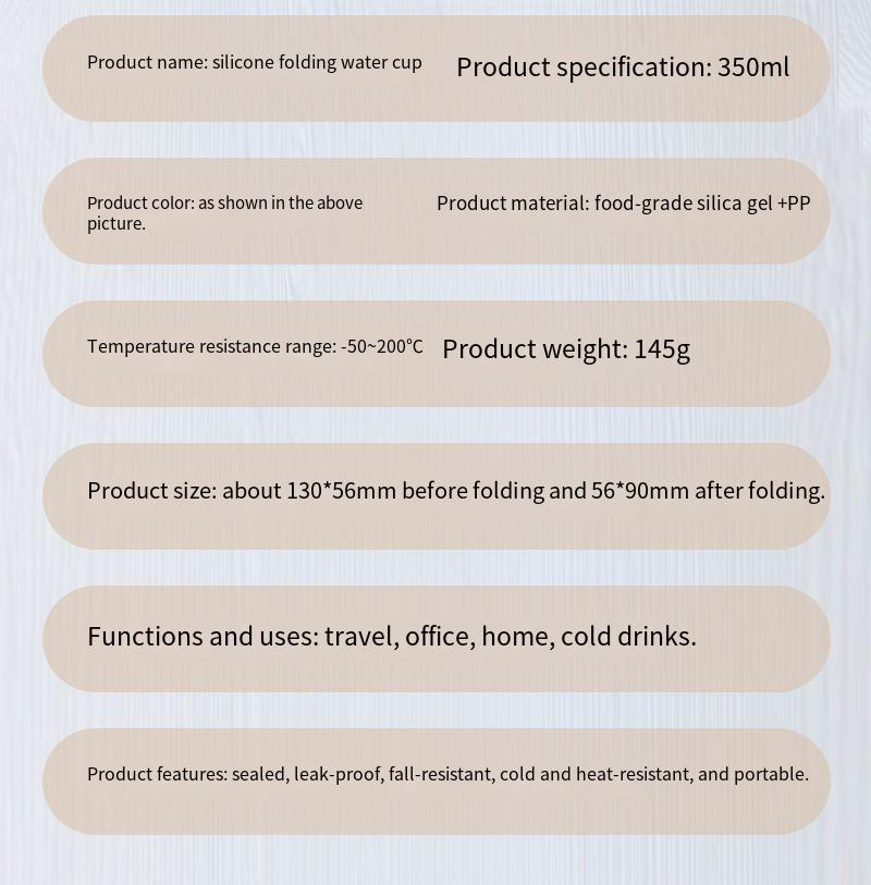 Faltbecher für Reisen im Freien, praktischer Strohhalm, faltbarer Wasserbecher aus Silikon_voghion.com