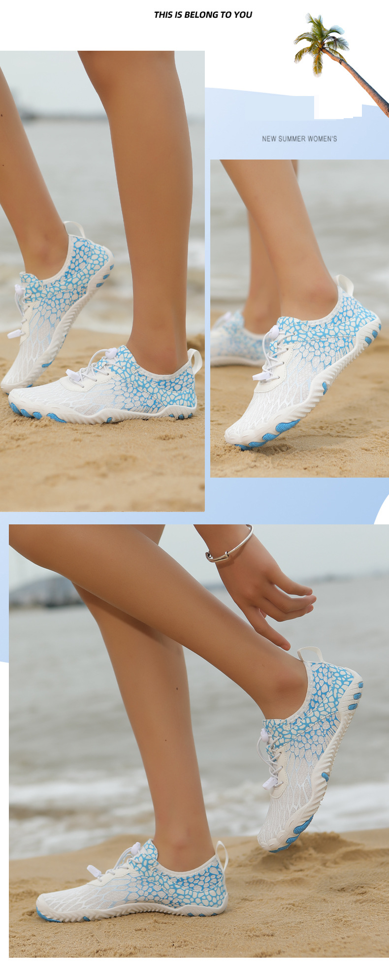 Scarpe da acqua a piedi nudi per uomo e donna - Design a cinque dita ad asciugatura rapida | Suola in gomma antiscivolo | Yoga, spiaggia e trail running (diversi colori e taglie)_voghion.com