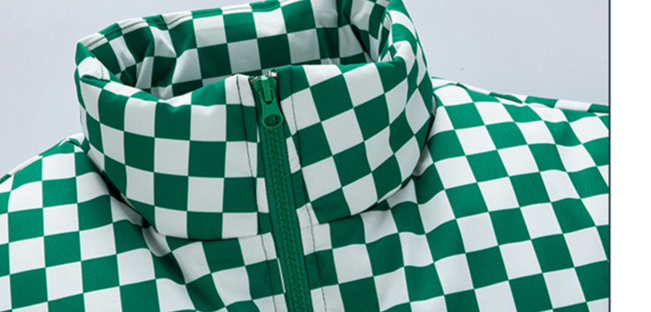 Men’s Winter Padded Jacket – Lightweight Quilted Coat With Stand Collar & Zip Pockets (M-5XL, Black/Green)_voghion.com