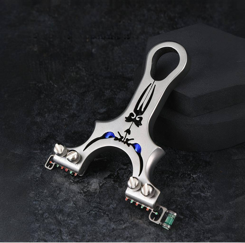 Stainless Steel Slingshot Silver Slingshot 14.5*8.5*4 Cm Suitable For Outdoor Competitions, Fitness Shooting, Hunting, Fishing (Slingshot Only)_voghion.com