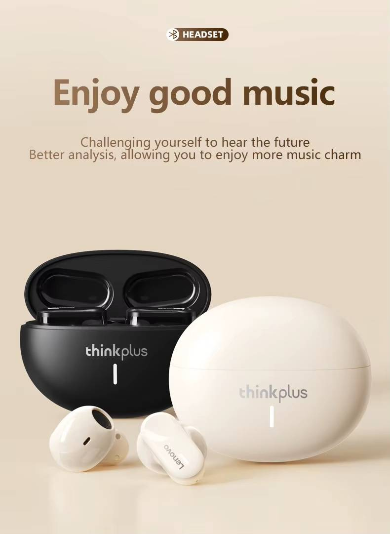 Original Lenovo LP19 Bluetooth 5.1 Earphones TWS Sports Headphones Wireless In-Ear Earbuds Dual HD Microphone Headset_voghion.com