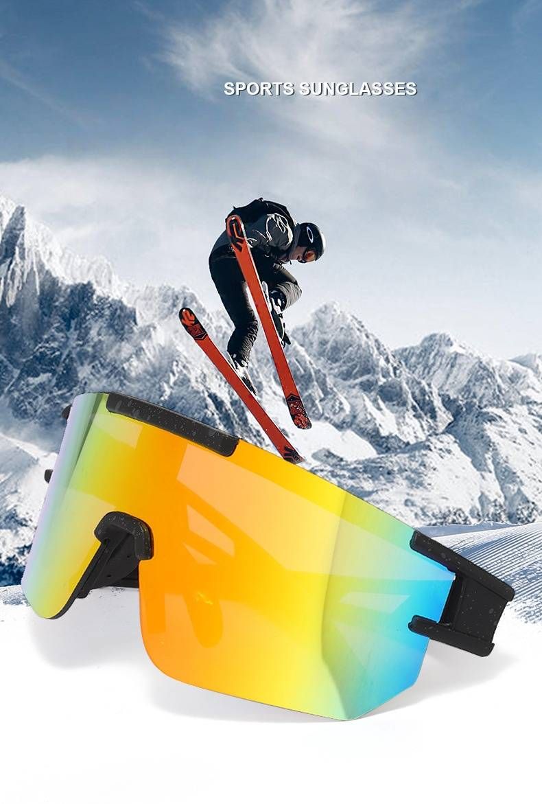 Unisex Polarized Sports Sunglasses – Windproof & UV400 Protection For Skiing, Cycling & Running – Lightweight Frame & Interchangeable Lenses_voghion.com