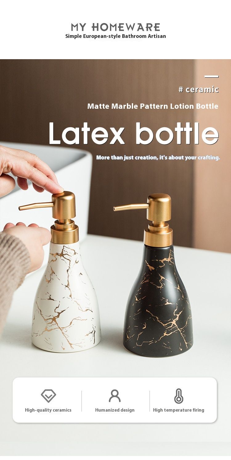 340ml Ceramic Dispenser Bottle – Stylish Foam Pump For Soap, Lotion & Shampoo (Zebra/Leopard/Polka Dot Patterns)_voghion.com