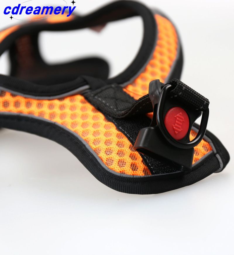 Novo produto: Colete de malha respirável, coleira para gatos, conjunto de viagem reflexivo para gatos_voghion.com