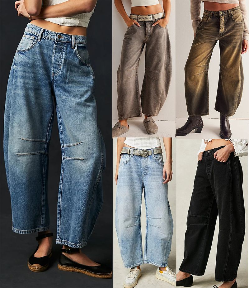 Damenbekleidung Frühling Lässige Lockere Jeans mit mittlerer Taille und Röhrenform für Damen_voghion.com