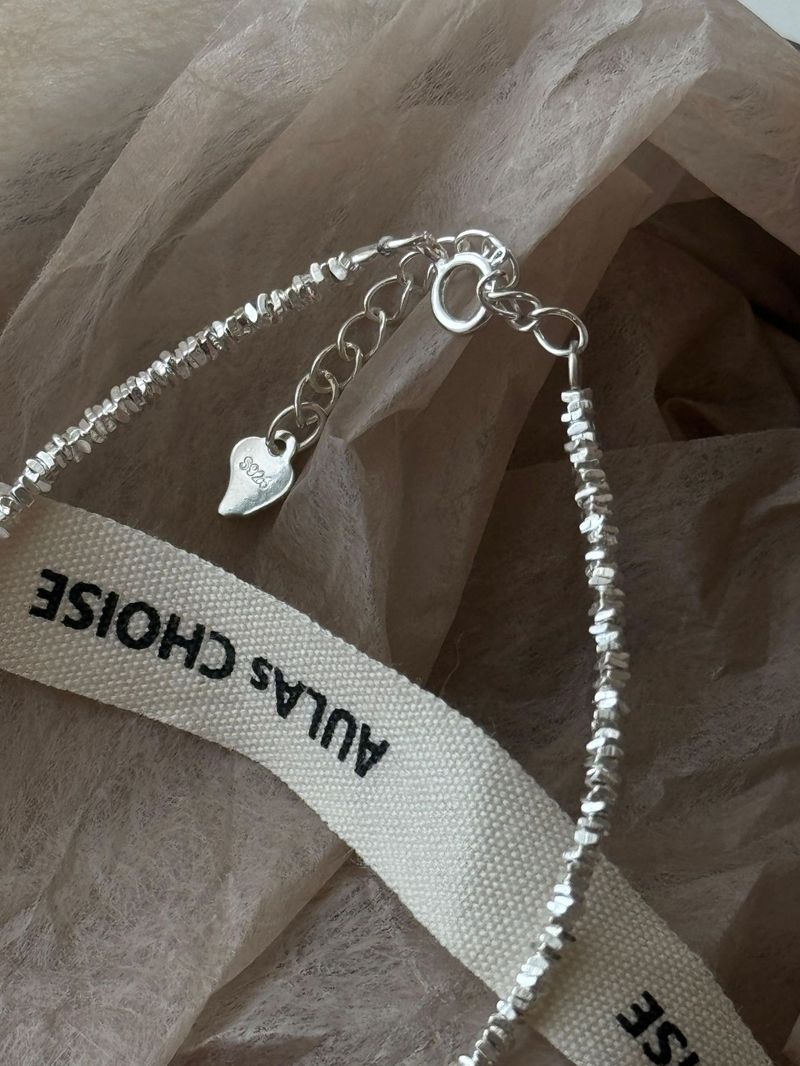 Bracciale S Pure Broken Sier per donna in Corea, semplice e versatile, stile Instagram, design di nicchia, sensazione di alta qualità,_voghion.com