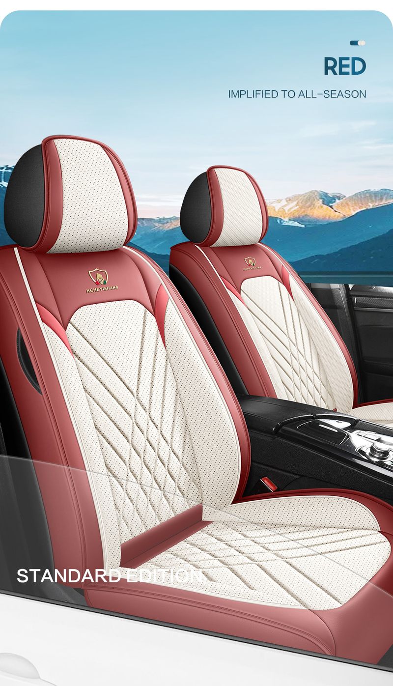 Set completo di coprisedili per auto in stile business a 5 posti, in pelle PU impermeabile di alta qualità, universali, adatti per la maggior parte di auto, camion e_voghion.com