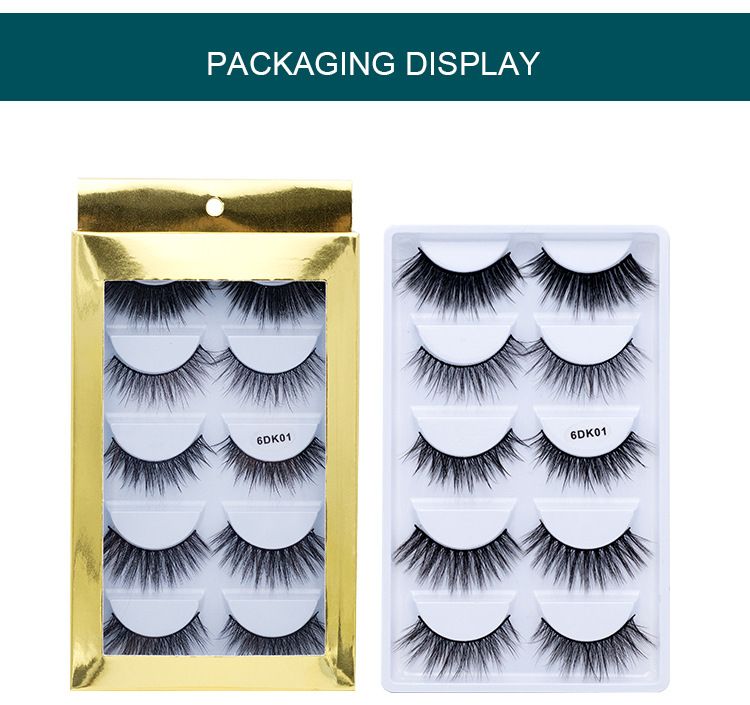 Lash extension set Multi-layer stereoscopic fiber false eyelashes 5 pairs of natural thick eyelashes slim long curling false eyelashes_voghion.com