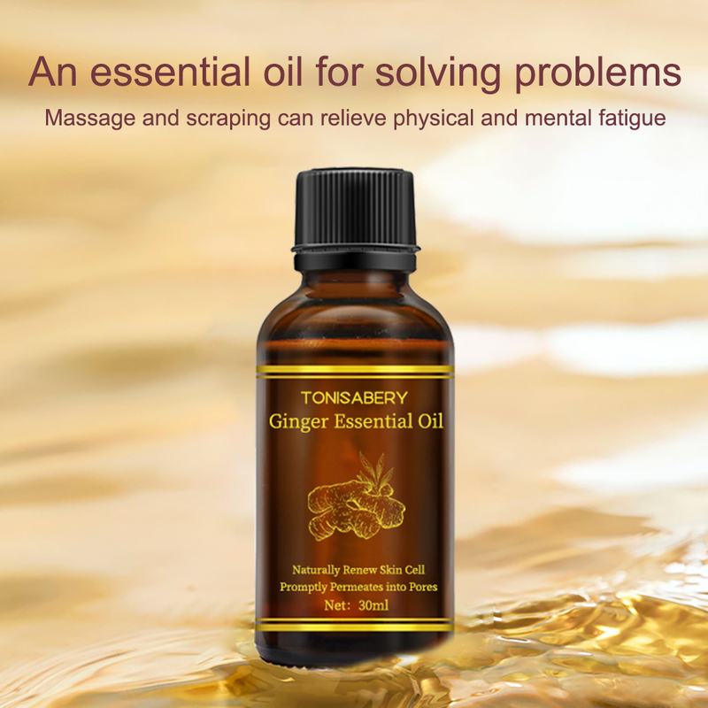 Bellezza, Cura della pelle, Bellezza, Massaggio completo allo zenzero, Olio essenziale, Salone di bellezza Olio per raschiatura del corpo da 30 ml_voghion.com