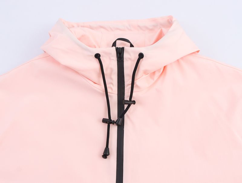 Women's Casual Hooded Jacket - Lightweight Polyester Windbreaker With Zip-Up Front, Loose Fit For Outdoor & Daily Wear_voghion.com
