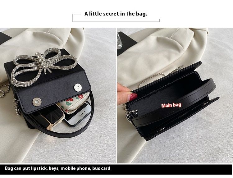 New Shoulder Bag Women's Bag Popular Bow Small Square Bag Handbag Mini Bags Crossbody Bag_voghion.com