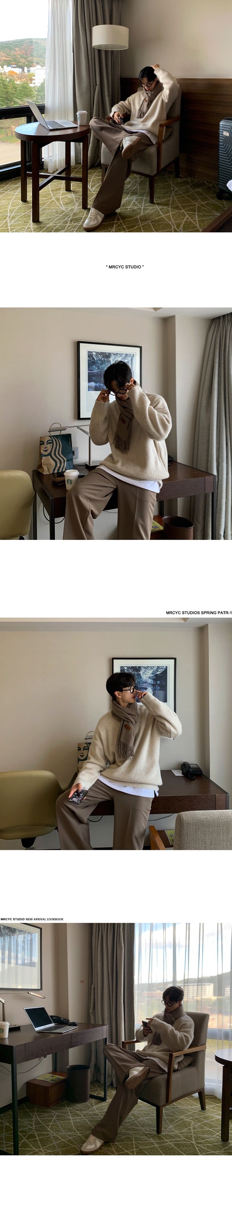 Hue Hue MYQ Solid Color Lazy Style Men's Winter Warm Base Shirt Korean Trend Loose Pullover Knitted Sweater_voghion.com