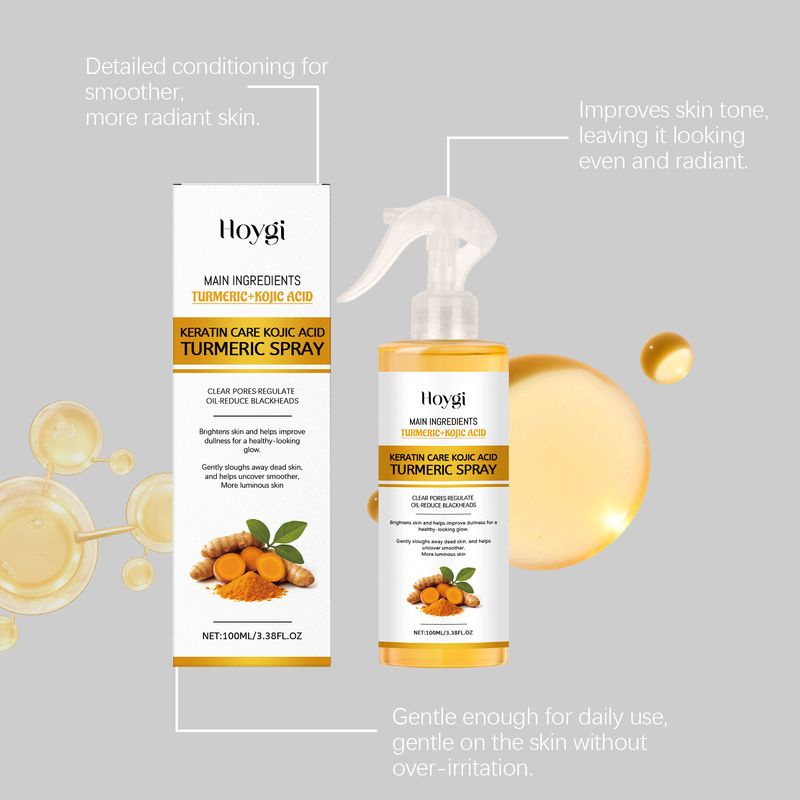 Spray portatile per la cura della pelle HOYGI Kojic Acid Curcuma e detergente delicato per il viso_voghion.com