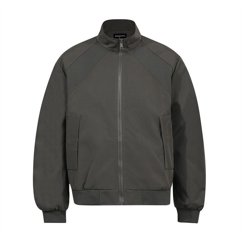 Cappotto da uomo in stile americano, con collo alto, ampio e cerniera, modello Vibe Trendy, con maniche arricciate e giacca da pilota da lavoro_voghion.com