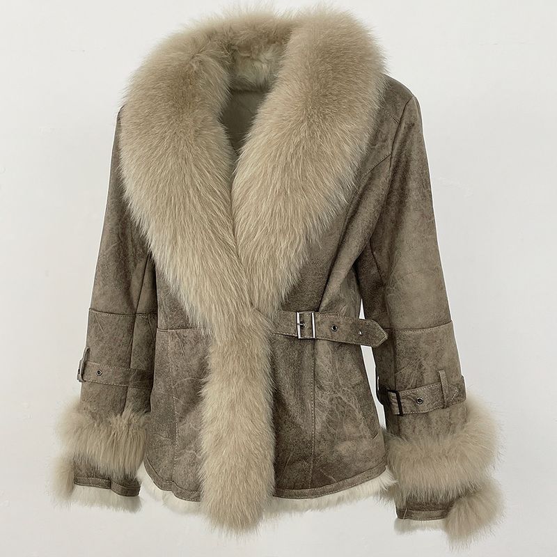 Stilvoller kurzer Wildlederpelzmantel für Damen – Futter aus künstlichem Kaninchenfell, warme Wintermode-Oberbekleidung, XS-XXXL_voghion.com