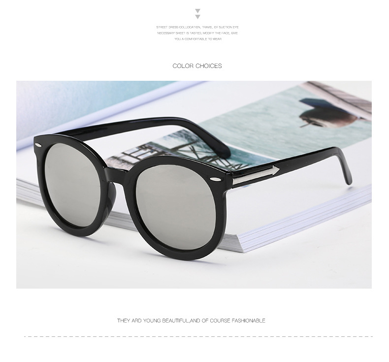 Unisex heldere zonnebrillen Trendy reflecterende zonnebrillen Retro ronde zonnebrillen_voghion.com