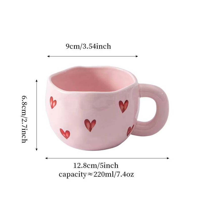 Creative Love Mug High Value Ceramic Water Cup Home Couple Mug Cute Office Delicate Coffee Mug_voghion.com