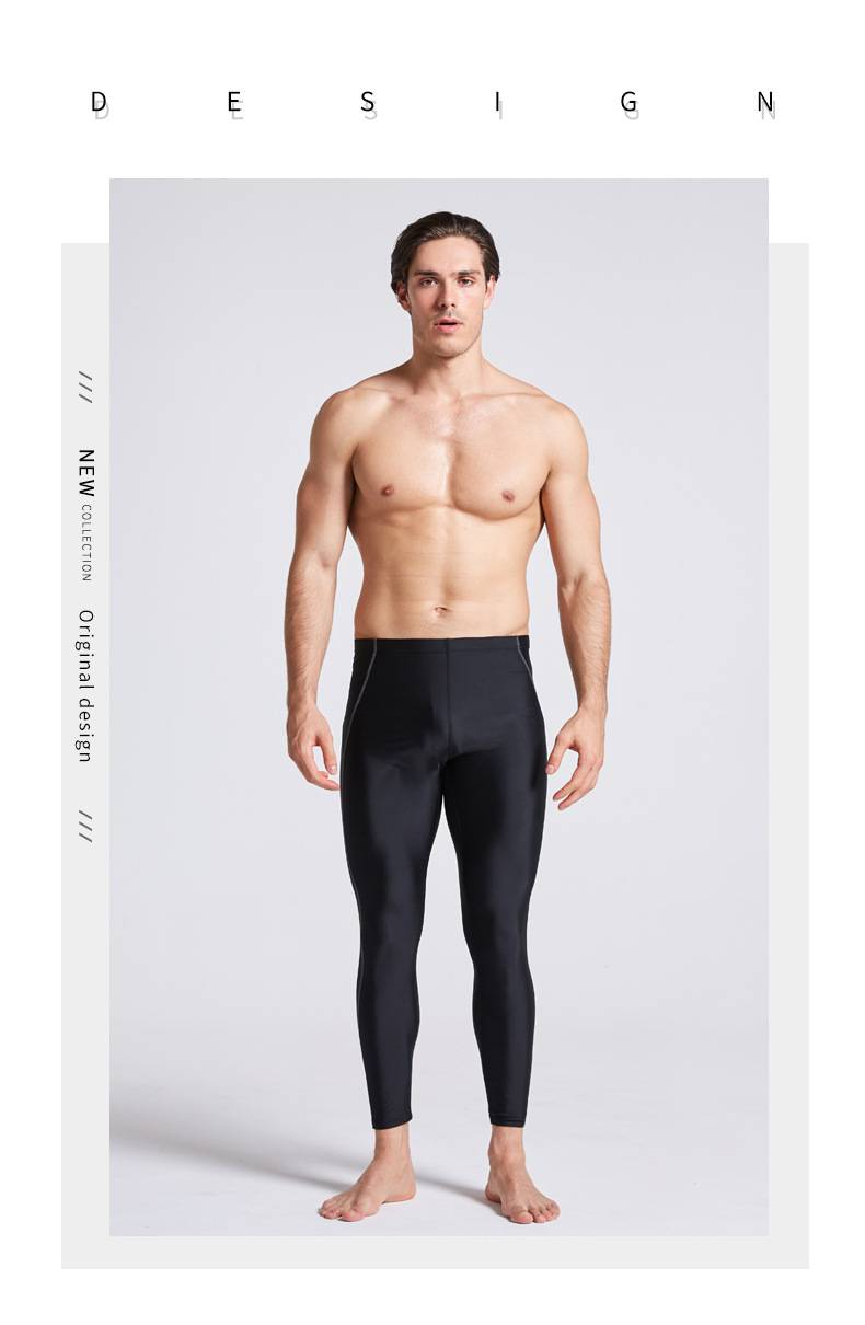 Traje de baño largo de secado rápido, protección solar, impermeable, para competición, para hombre, para esnórquel y surf._voghion.com