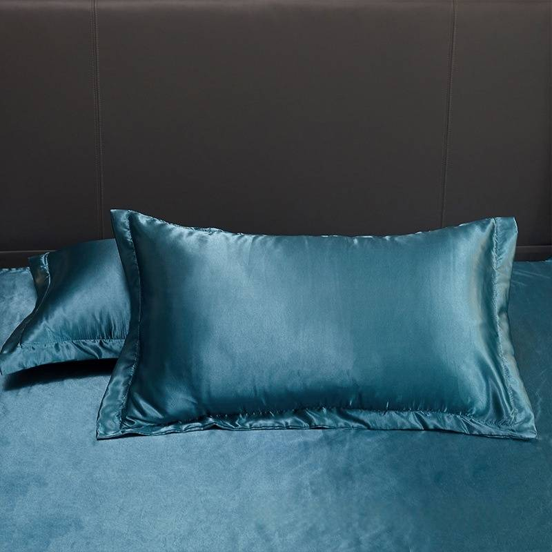 Kissenbezug aus gewaschener Seide – Satin in reiner Farbe, kühlend und glatt für die Haar- und Hautpflege_voghion.com
