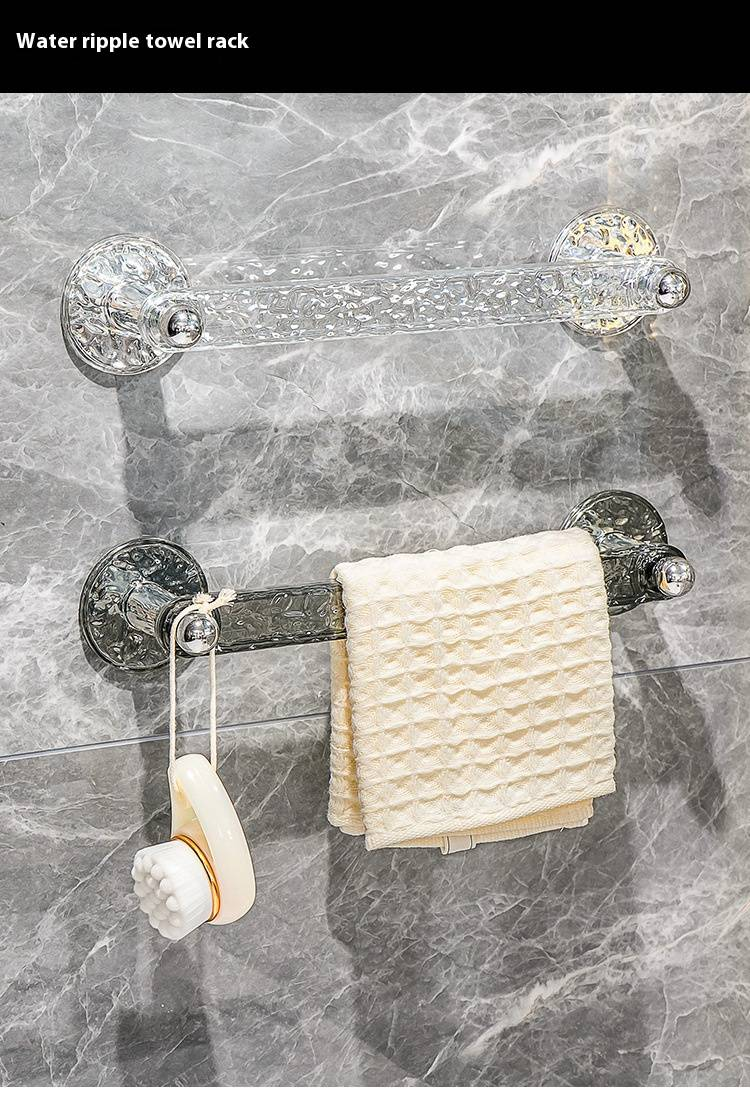 Scarpiera e portasciugamani trasparente da parete – Organizer salvaspazio per bagno/cucina (30 cm/50 cm, leggero, capacità 3 kg)_voghion.com