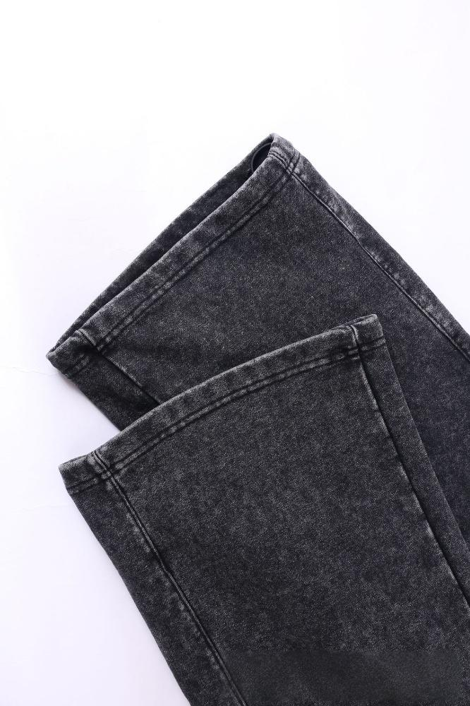 Men's Clothing Relaxed Fit Washed Jogger Pants With Elastic Waist, Wide Leg & Droopy Style For Casual Wear - Black, Light Grey, Rose Red, Dark Brown_voghion.com