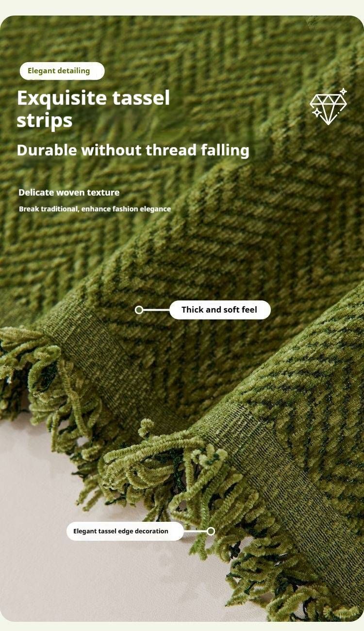 Premium Chenille Sofa Cover - Non-Slip, Pet-Proof & Reversible, Thickened Herringbone Design For All Sofa Types, Full Coverage Protector_voghion.com