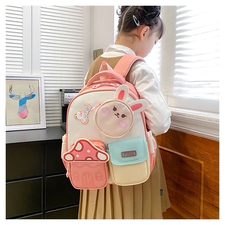 Ergonomic Kids Backpack For Ages 3-6 – Lightweight School Bag With Padded Straps & Cartoon Prints (Pink/Lavender/Blue/Brown)_voghion.com
