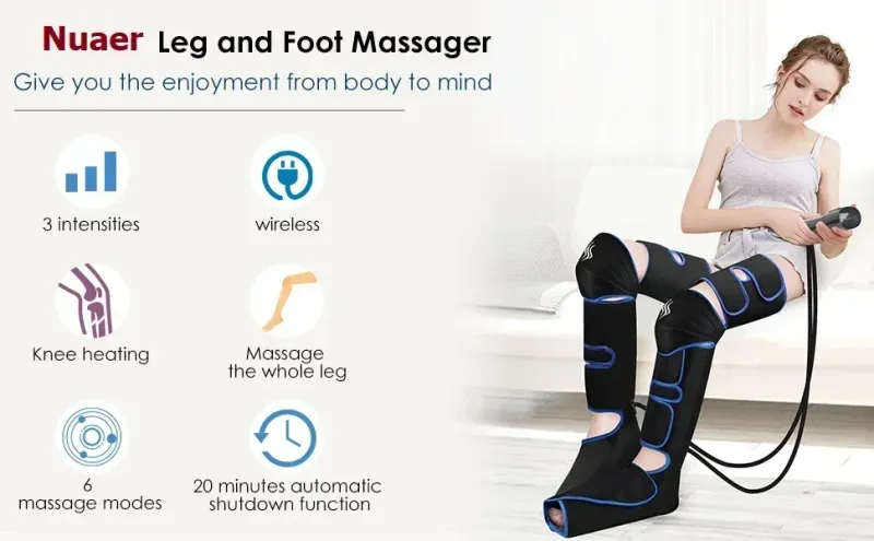 360° Fouss Loftdrock Been Fërdert Blutzirkulatioun Kierpermuskelentspanung Power Been Massager Hine_voghion.com