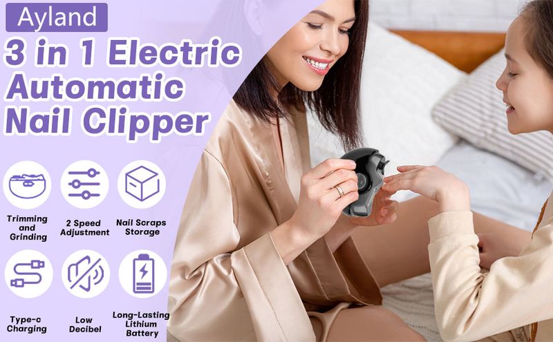 New 2-Speed Polishing Nail Clipper - Safe Automatic_voghion.com