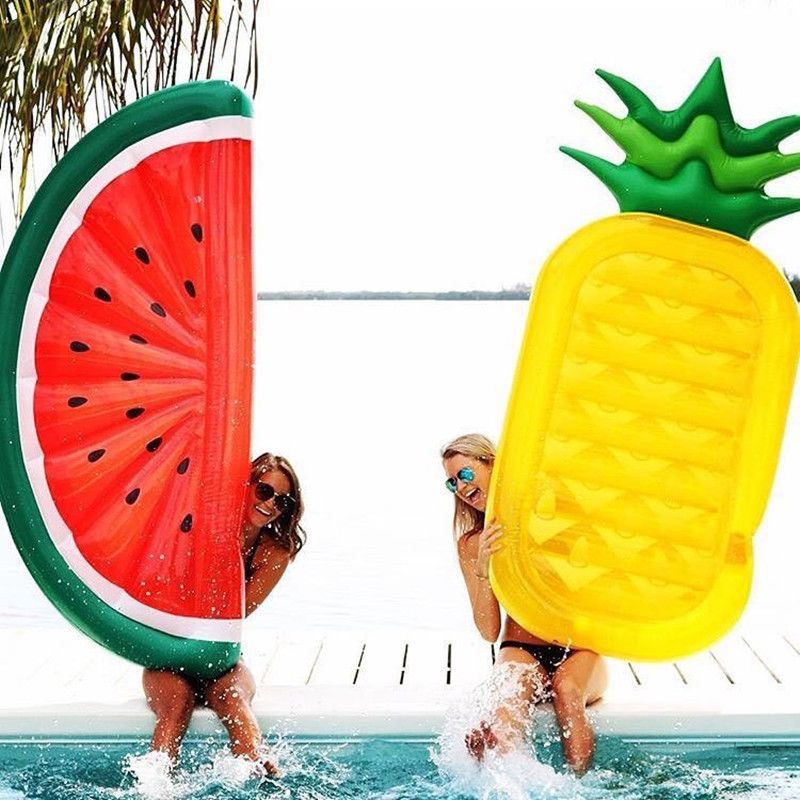 Floating Row Semi-circular Watermelon Lying Bed Adult Swimming Ring Life Buoy Water Inflatable Cushion_voghion.com