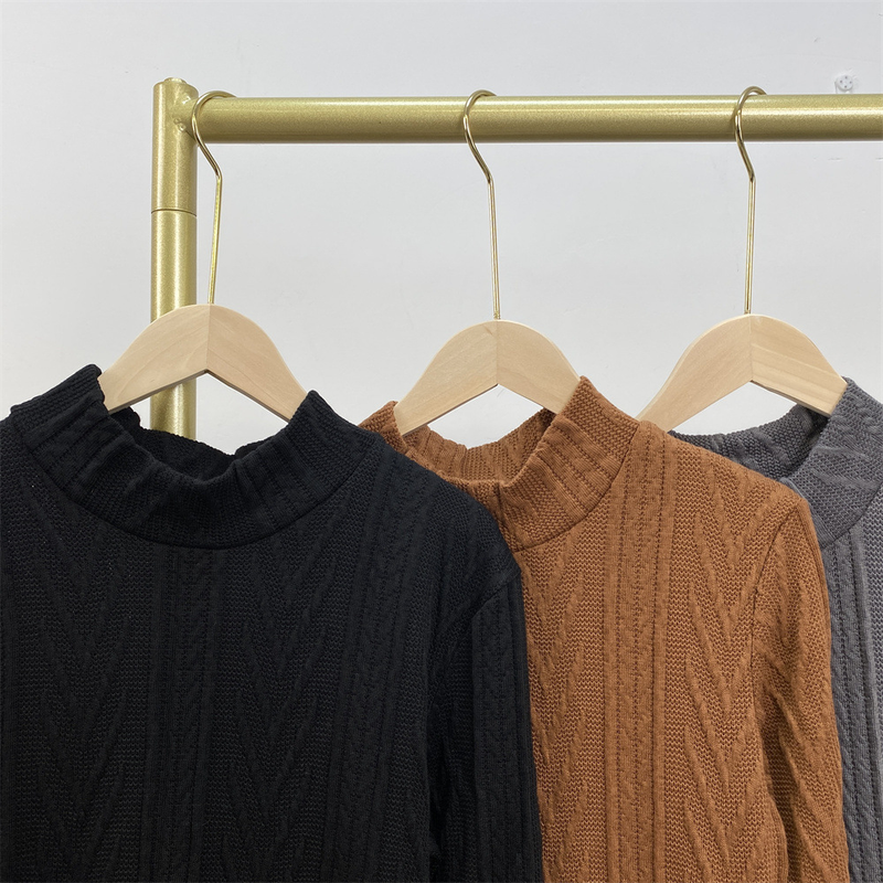 Damenmode, lässig, einfarbig, langärmelig, Pullover-Basiskleid_voghion.com