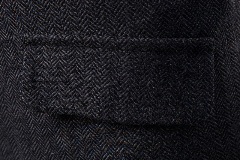 Giacca da uomo stile gilet monopetto a spina di pesce M49_voghion.com