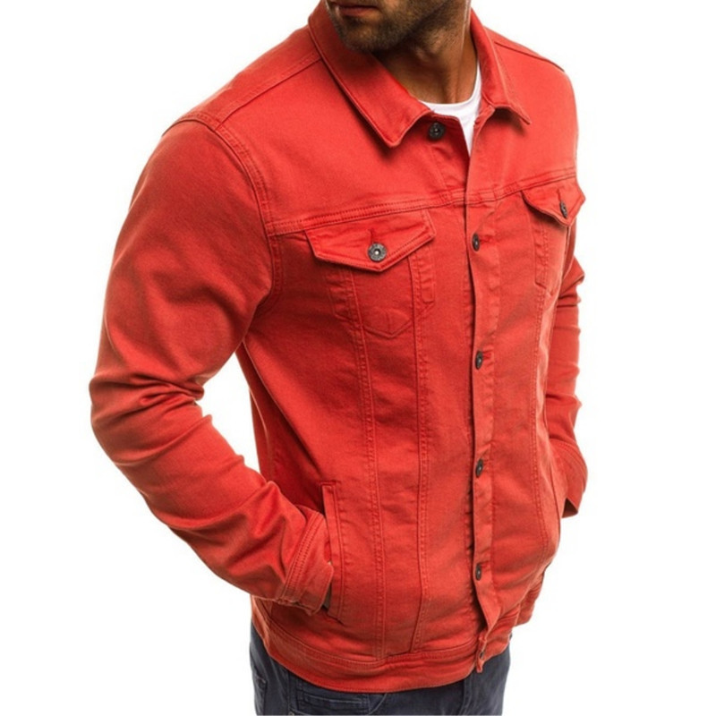 Men's Casual Solid Color Jacket Cardigan Button Cargo Jacket_voghion.com