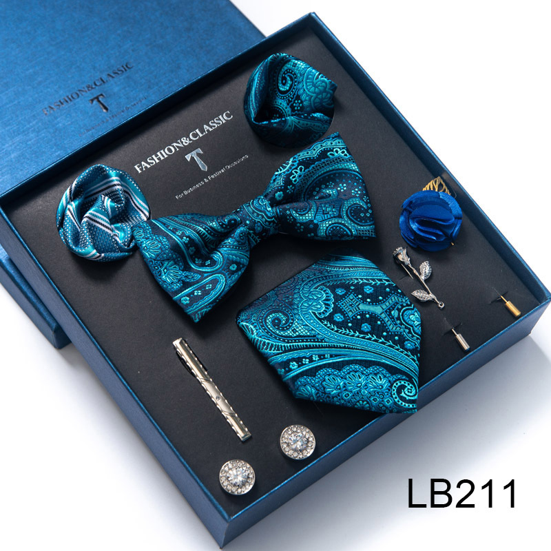 Papion cravată, accesorii pentru bărbați, set de 8 piese, corsaj, broșă, butoni, rochie formală, costum, nuntă și nuntă_voghion.com