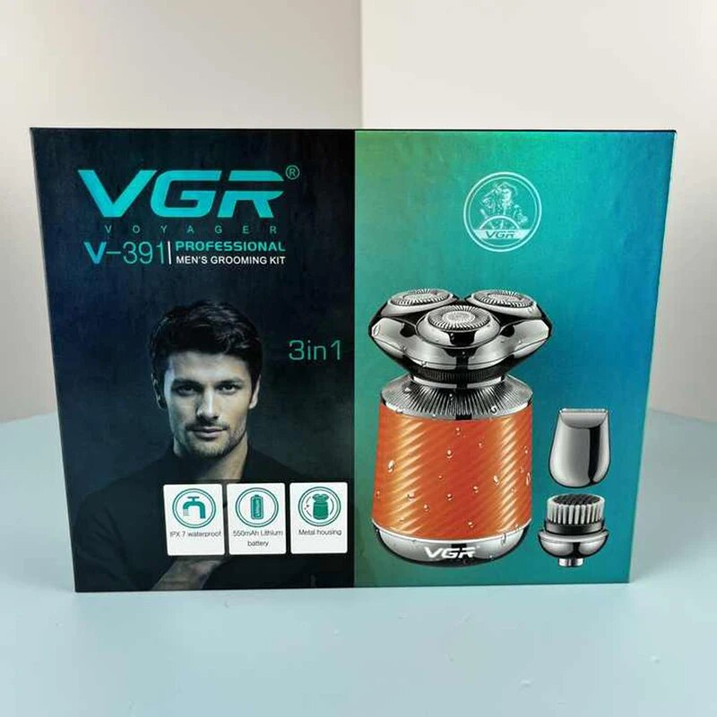VGR V391 Professionelle Männer Baart Waasserdicht 3-an-1 Elektresch Kabellos Kleng Portabel Raséierapparat_voghion.com
