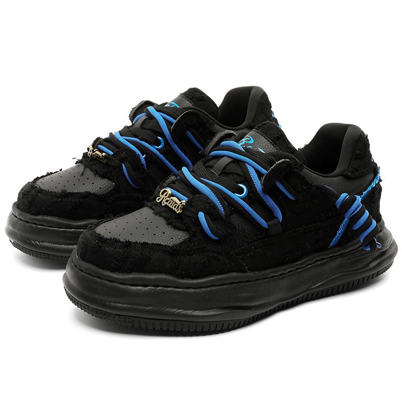 Sneakers da uomo in denim invisibili 26xx da 7 cm, stile estivo, versatili, basse, rosse, con aumento di altezza, per coppie._voghion.com