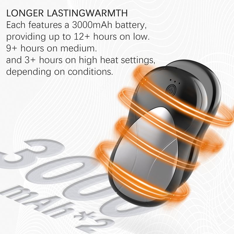 2-in1 Magnetic Self-Heating Hand Warmer With Large Capacity And Digital Display Portable Heater For Outdoor Activities_voghion.com