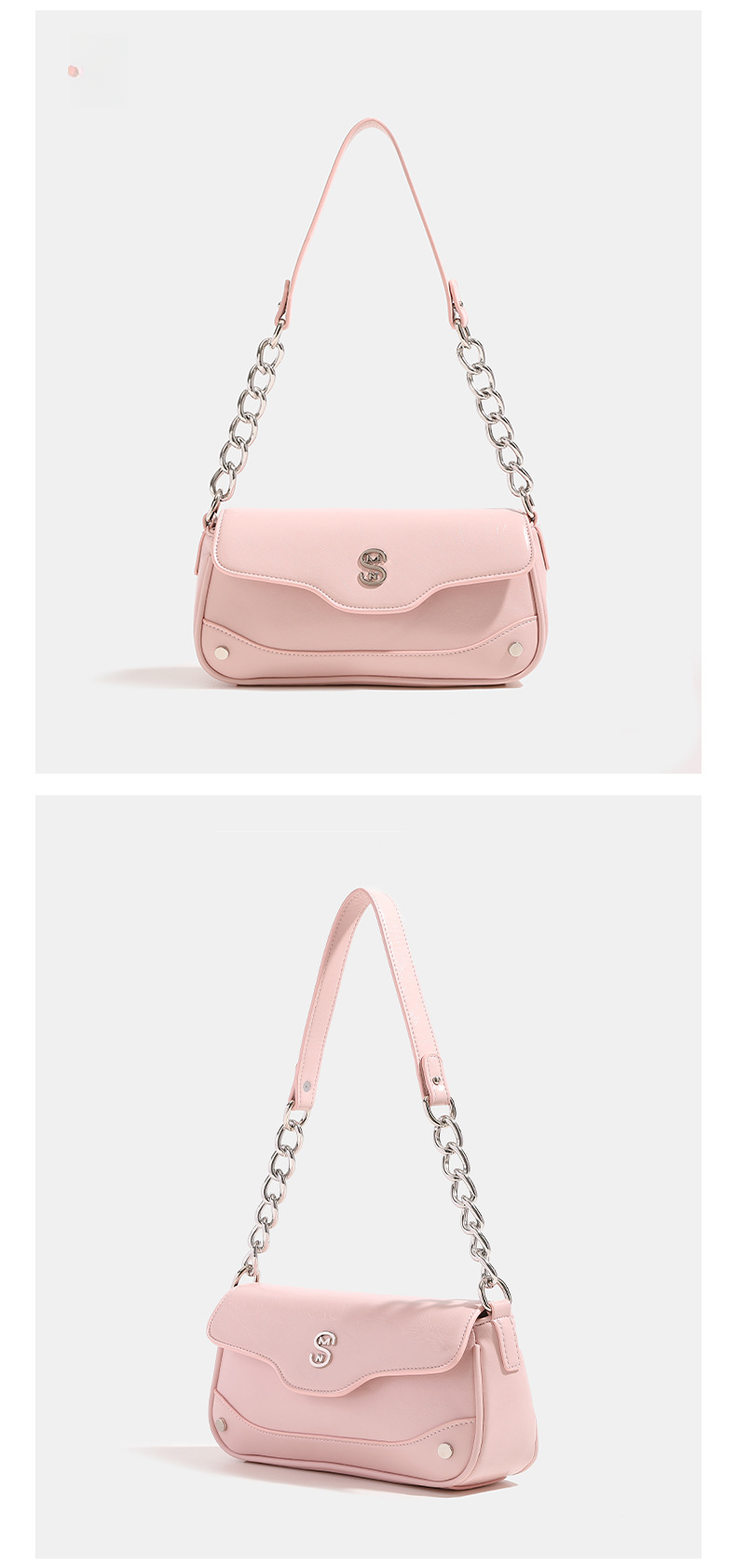 Charm Silver Magnetic Underarm Women 2025 Summer New Niche Design Bag Fashion Versatile Casual Daily Commuter Personalized_voghion.com