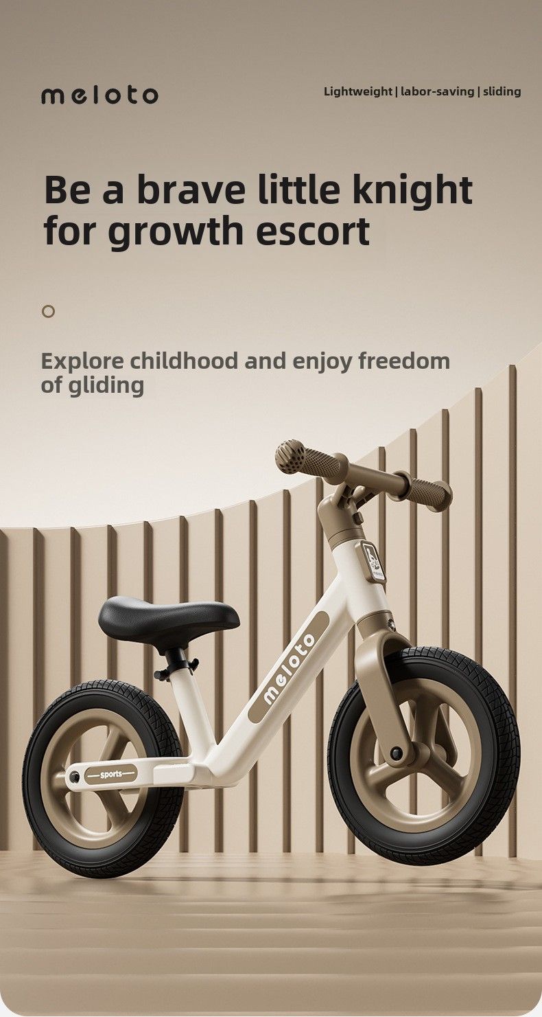 Børnebalancebil 1--6 år børn uden pedaler 10-tommer tohjulet scooter Småbarn Selvkørende barnevogn_voghion.com