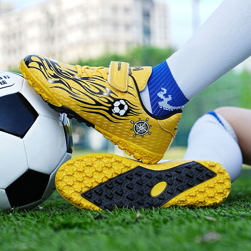 Velcro Children's Long Spike Soccer Shoes Outdoor Primary And Secondary School Students Shredded Spike Training Shoes Youth Sports Shoes_voghion.com